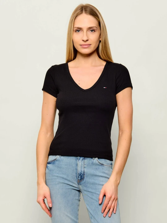 Zdjęcie produktu Tommy Jeans T-shirt ESSENTIAL | Slim Fit czarny