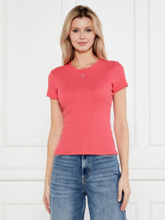 Zdjęcie produktu Tommy Jeans T-shirt ESSENTIAL | Slim Fit koralowy