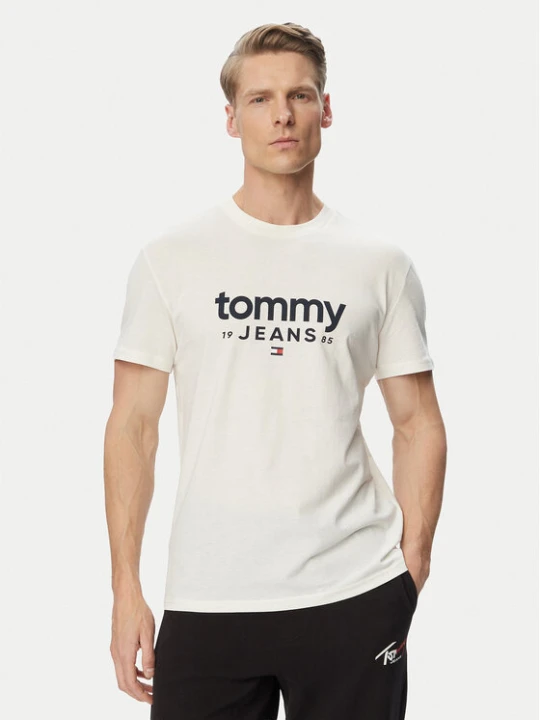 Zdjęcie produktu Tommy Jeans T-Shirt Graphic DM0DM23376 Biały Slim Fit