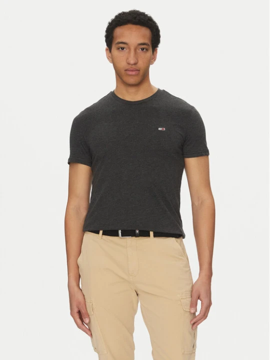 Zdjęcie produktu Tommy Jeans T-Shirt Jaspe DM0DM20363 Czarny Slim Fit