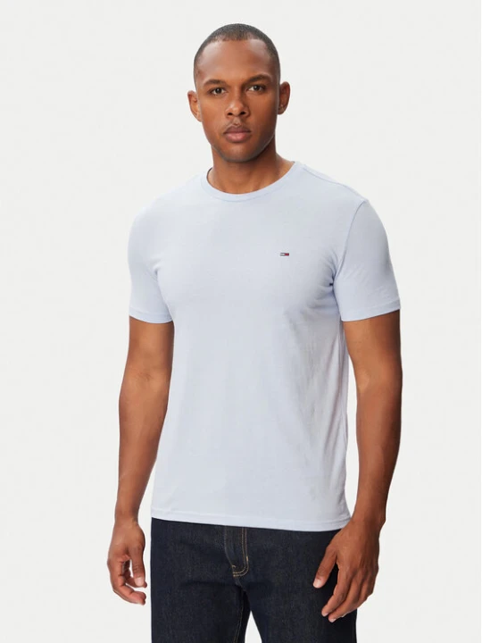 Zdjęcie produktu Tommy Jeans T-Shirt Jaspe DM0DM20363 Niebieski jasny Slim Fit