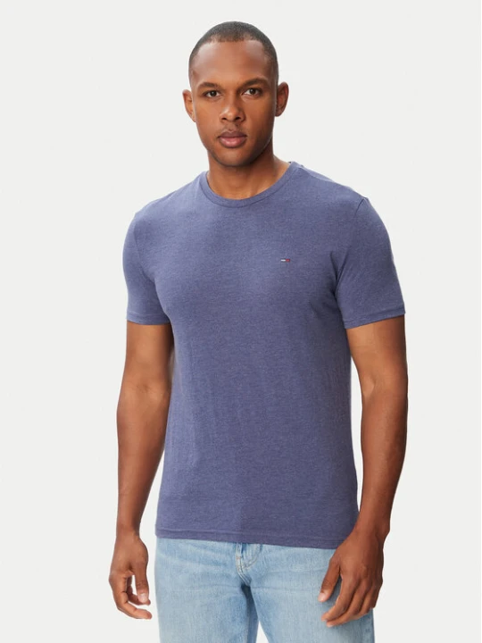 Zdjęcie produktu Tommy Jeans T-Shirt Jaspe DM0DM20363 Niebieski Slim Fit
