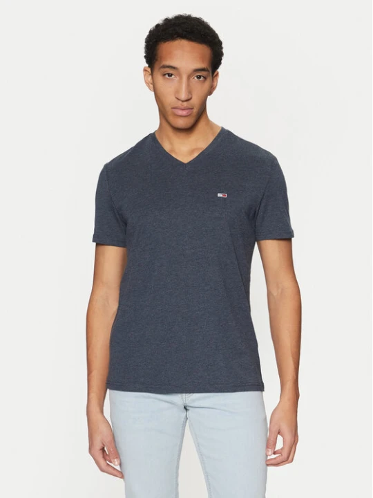 Zdjęcie produktu Tommy Jeans T-Shirt Jaspe DM0DM20364 Granatowy Slim Fit