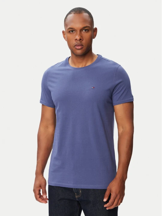 Zdjęcie produktu Tommy Jeans T-Shirt Jersey DM0DM04411 Niebieski Slim Fit
