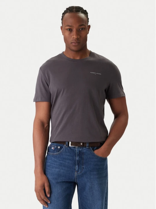 Zdjęcie produktu Tommy Jeans T-Shirt Linear Chest DM0DM21780 Szary Slim Fit