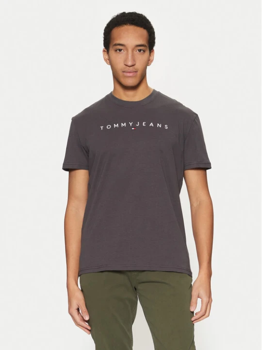 Zdjęcie produktu Tommy Jeans T-Shirt Linear Logo DM0DM20744 Szary Regular Fit