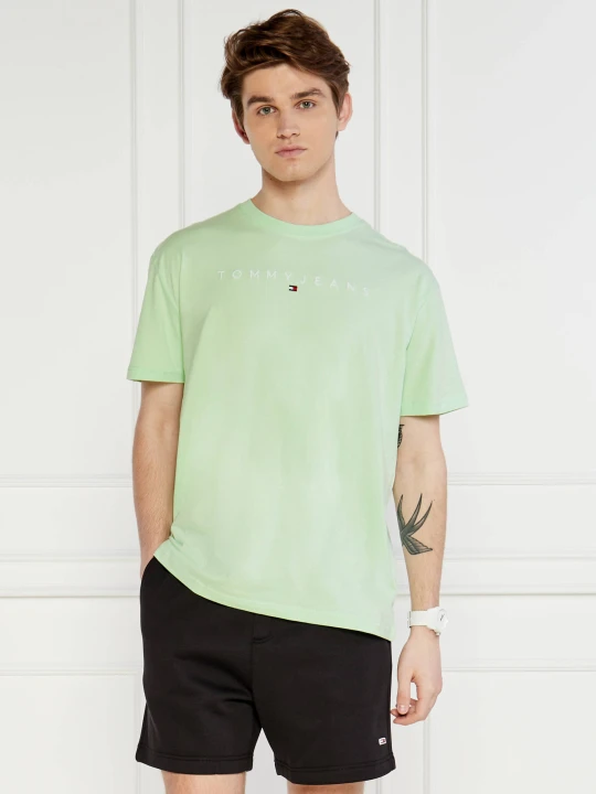 Zdjęcie produktu Tommy Jeans T-shirt LINEAR LOGO | Regular Fit zielony