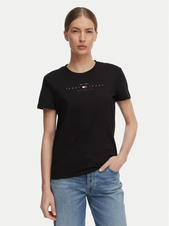 Zdjęcie produktu Tommy Jeans T-Shirt Linear Ss Tee DW0DW22789 Czarny Regular Fit