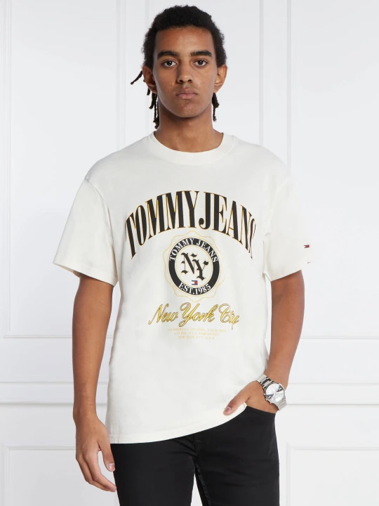 Zdjęcie produktu Tommy Jeans T-shirt | Loose fit kremowy