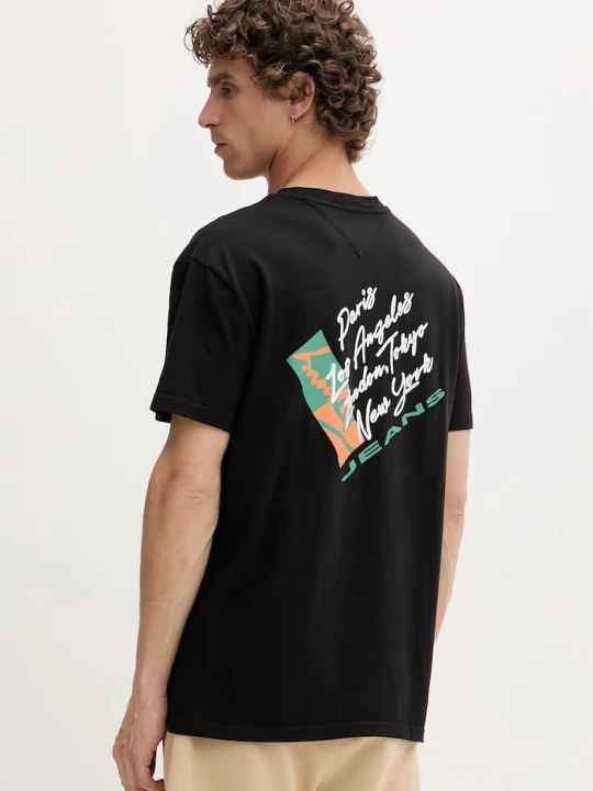 Zdjęcie produktu Tommy Jeans t-shirt męski bawełniany czarny