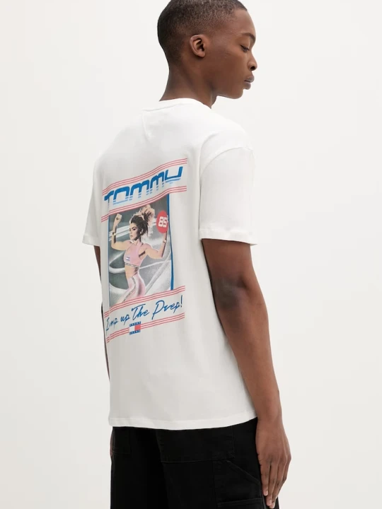 Zdjęcie produktu Tommy Jeans T-shirt męski bawełniany beżowy