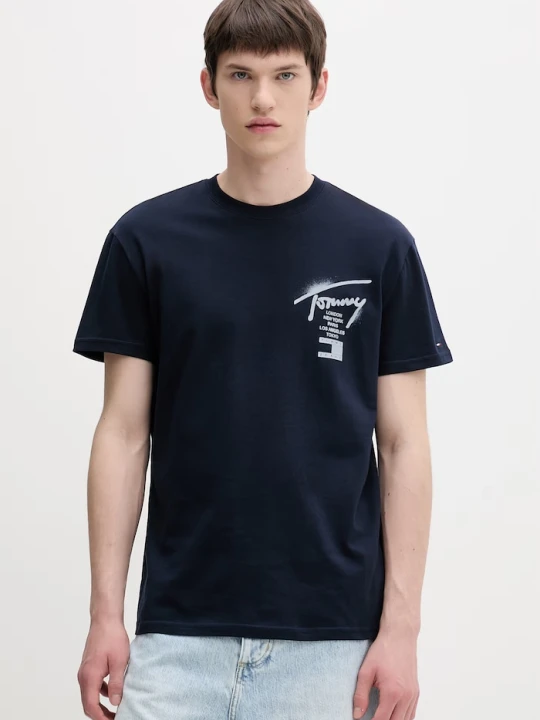Zdjęcie produktu Tommy Jeans t-shirt męski bawełniany granatowy