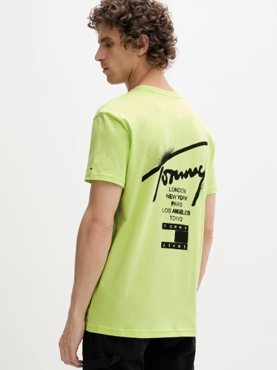 Zdjęcie produktu Tommy Jeans t-shirt męski bawełniany zielony