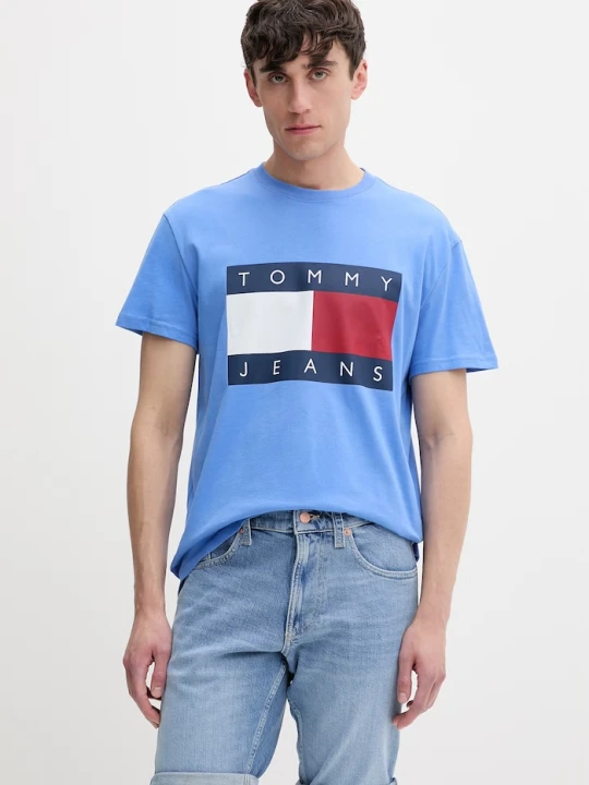 Zdjęcie produktu Tommy Jeans T-shirt męski bawełniany niebieski