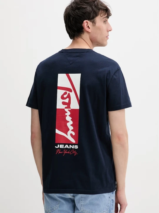 Zdjęcie produktu Tommy Jeans T-shirt męski bawełniany granatowy