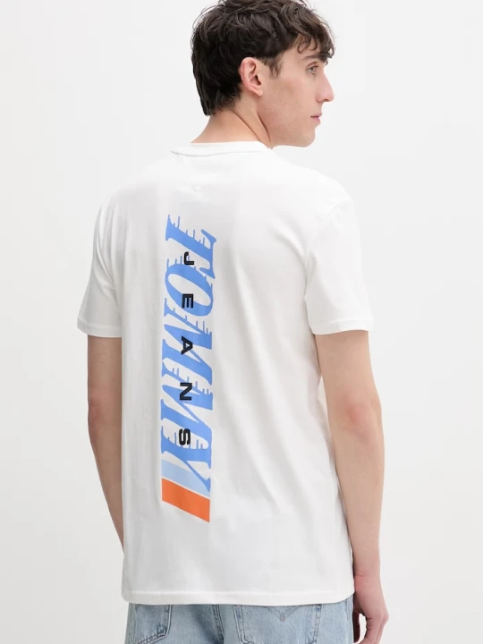 Zdjęcie produktu Tommy Jeans T-shirt męski bawełniany beżowy