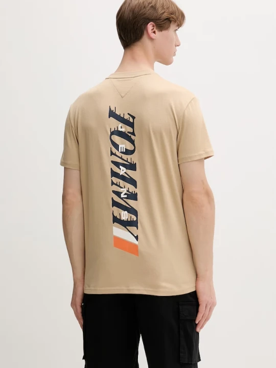 Zdjęcie produktu Tommy Jeans T-shirt męski bawełniany beżowy