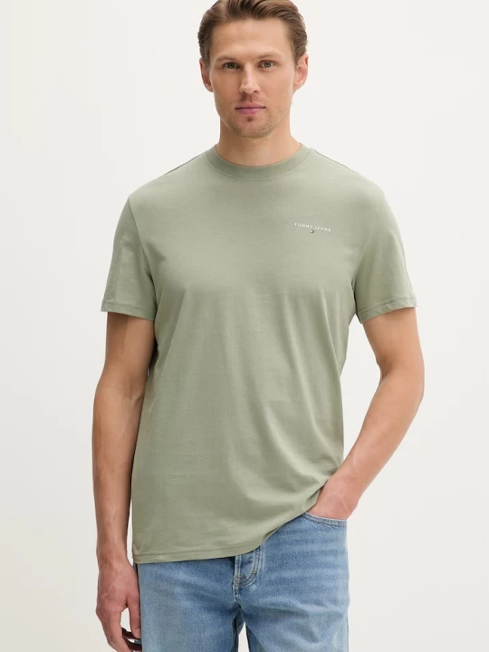 Zdjęcie produktu Tommy Jeans T-shirt męski bawełniany zielony