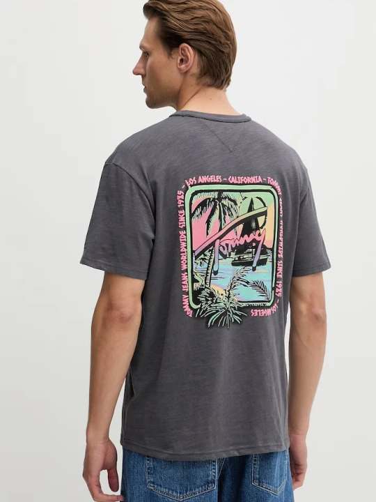 Zdjęcie produktu Tommy Jeans T-shirt męski bawełniany szary