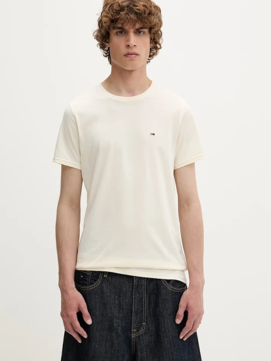 Zdjęcie produktu Tommy Jeans T-shirt męski bawełniany beżowy