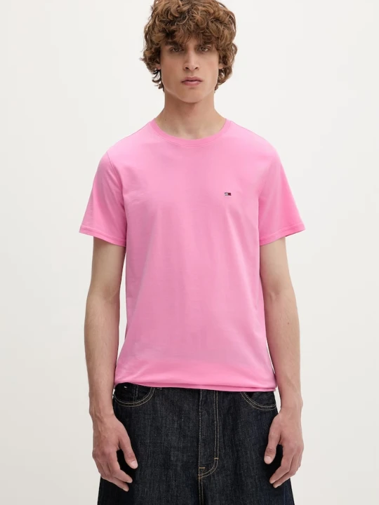 Zdjęcie produktu Tommy Jeans T-shirt męski bawełniany różowy