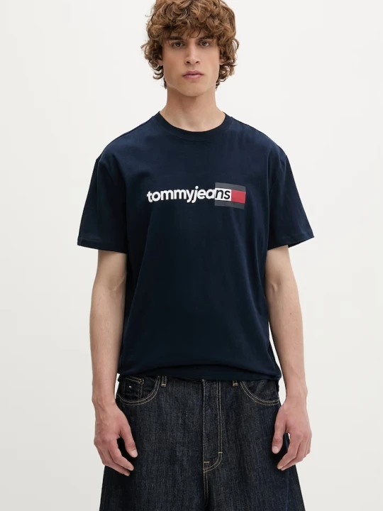 Zdjęcie produktu Tommy Jeans T-shirt męski bawełniany granatowy