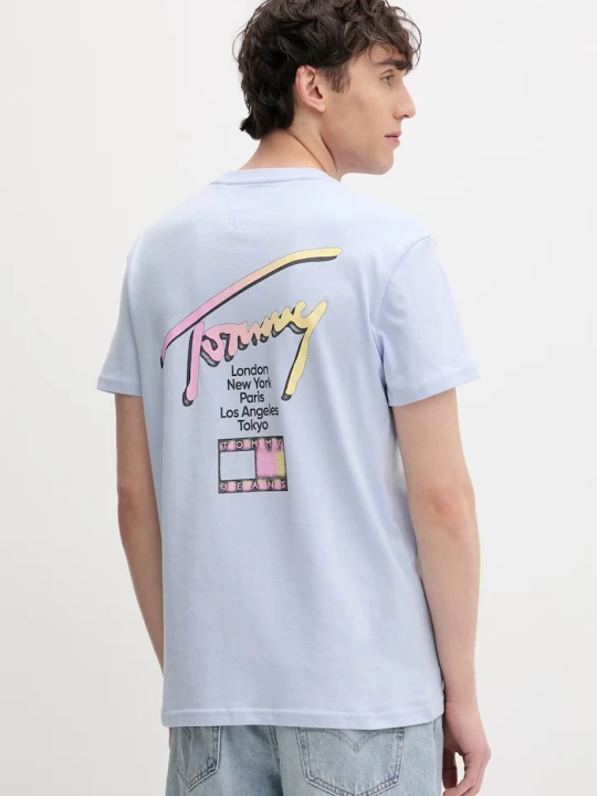 Zdjęcie produktu Tommy Jeans T-shirt męski bawełniany niebieski