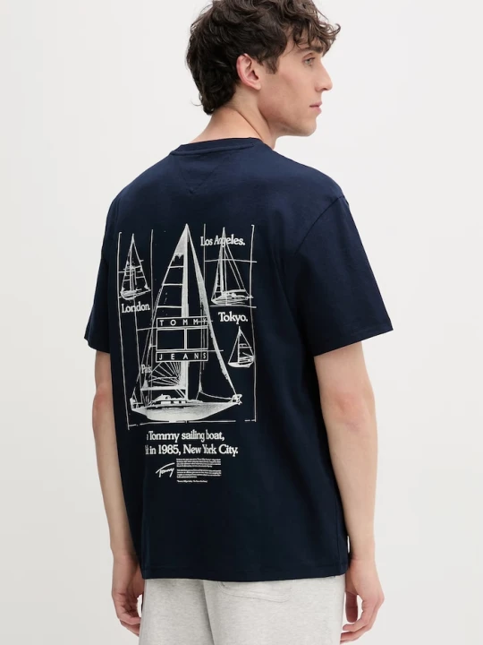 Zdjęcie produktu Tommy Jeans T-shirt męski bawełniany granatowy