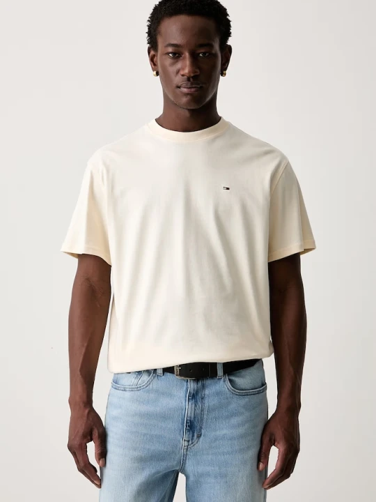 Zdjęcie produktu Tommy Jeans T-shirt męski bawełniany beżowy