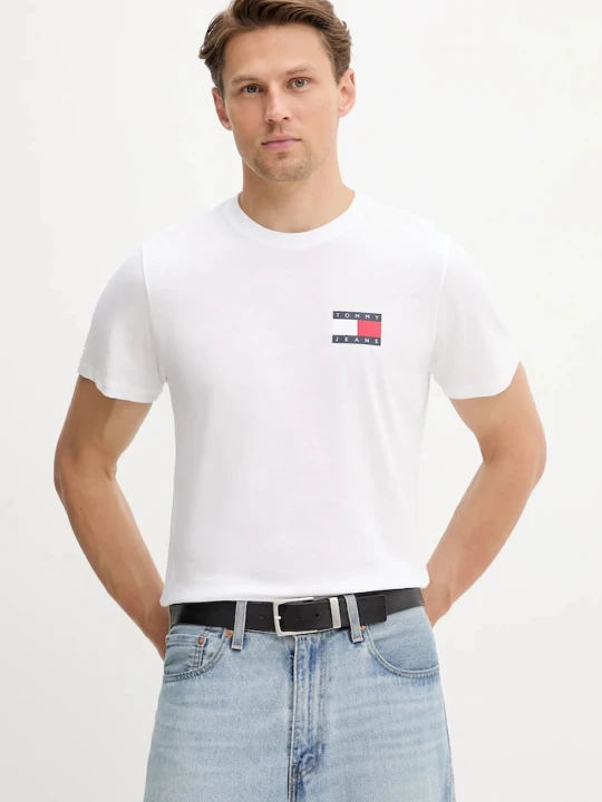 Zdjęcie produktu Tommy Jeans t-shirt męski bawełniany biały