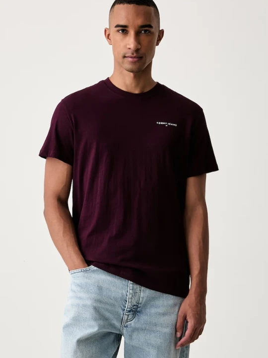 Zdjęcie produktu Tommy Jeans T-shirt męski bawełniany bordowy