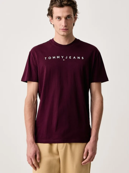 Zdjęcie produktu Tommy Jeans T-shirt męski bawełniany bordowy