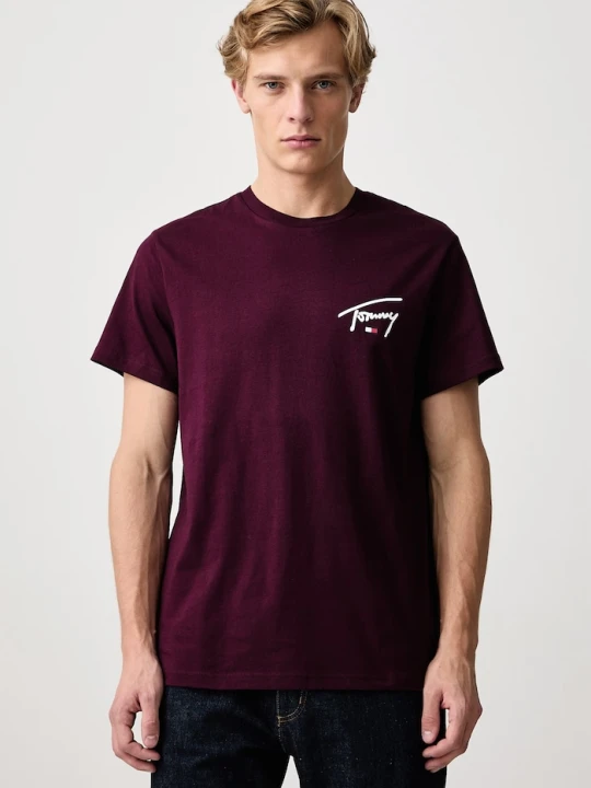 Zdjęcie produktu Tommy Jeans T-shirt męski bawełniany bordowy