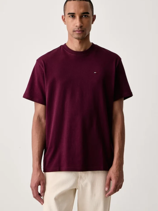 Zdjęcie produktu Tommy Jeans T-shirt męski bawełniany bordowy