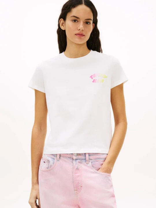 Zdjęcie produktu Tommy Jeans T-shirt | Regular Fit ecru
