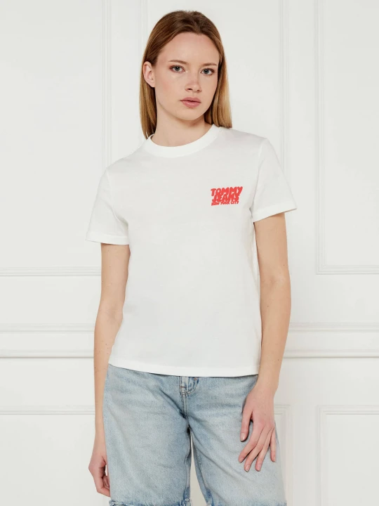 Zdjęcie produktu Tommy Jeans T-shirt | Regular Fit ecru