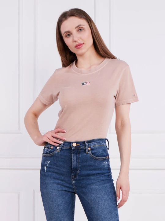Zdjęcie produktu Tommy Jeans T-shirt | Regular Fit beżowy