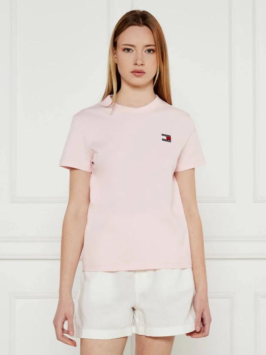 Zdjęcie produktu Tommy Jeans T-shirt | Regular Fit pudrowy róż