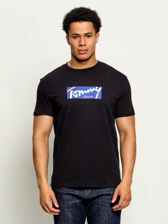 Zdjęcie produktu Tommy Jeans T-shirt Signature | Regular Fit czarny