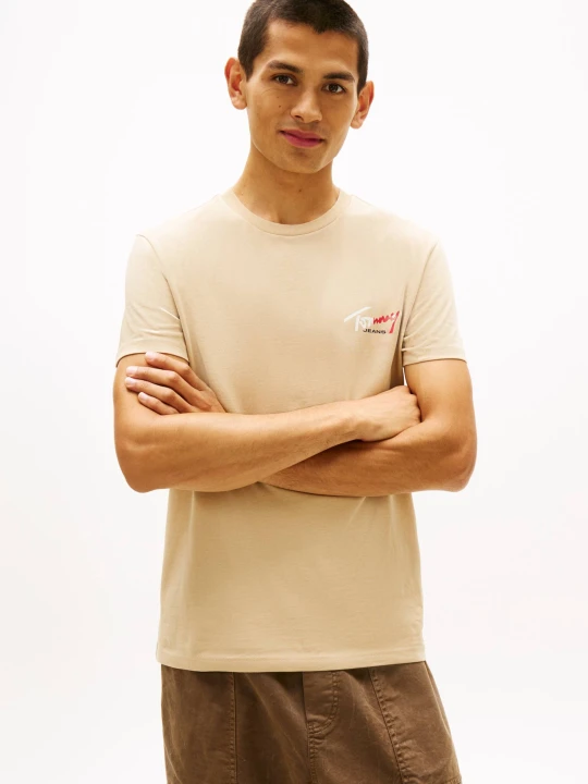 Zdjęcie produktu Tommy Jeans T-shirt | Slim Fit beżowy