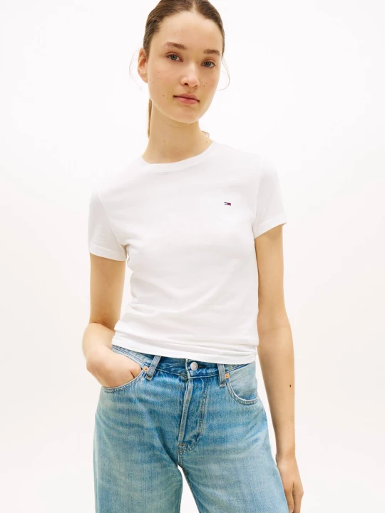 Zdjęcie produktu Tommy Jeans T-shirt | Slim Fit ecru