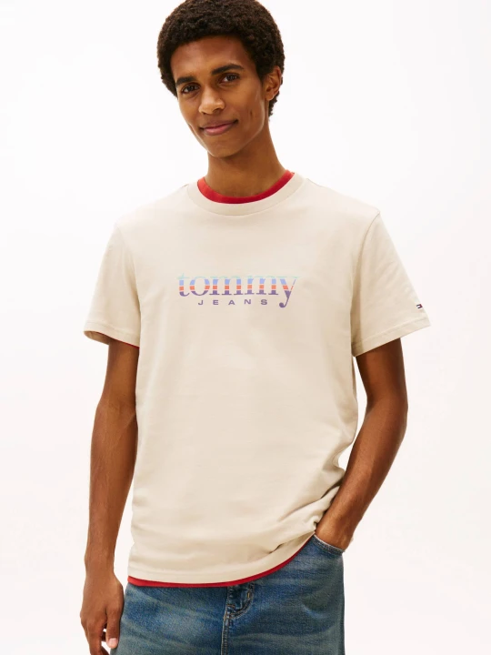 Zdjęcie produktu Tommy Jeans T-shirt | Slim Fit beżowy