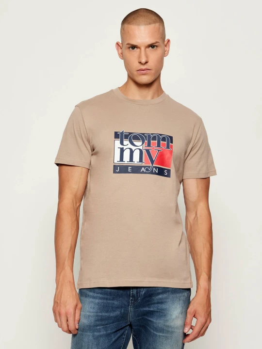 Zdjęcie produktu Tommy Jeans T-shirt | Slim Fit beżowy