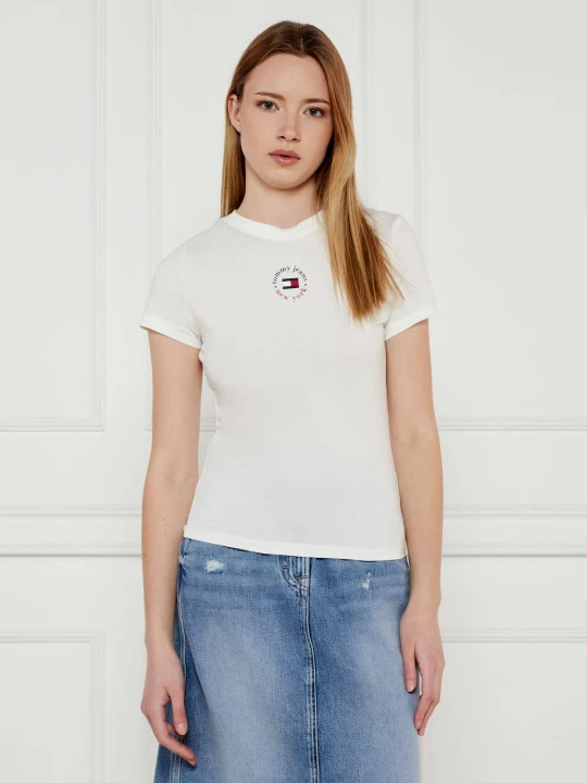 Zdjęcie produktu Tommy Jeans T-shirt | Slim Fit ecru
