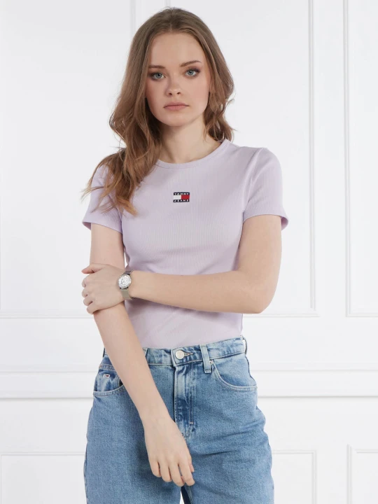 Zdjęcie produktu Tommy Jeans T-shirt | Slim Fit lawendowy