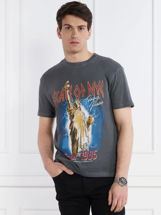 Zdjęcie produktu Tommy Jeans T-shirt STATE OF NYC | Regular Fit grafitowy