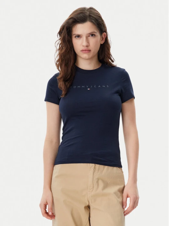 Zdjęcie produktu Tommy Jeans T-Shirt Tonal Linear DW0DW20315 Granatowy Slim Fit