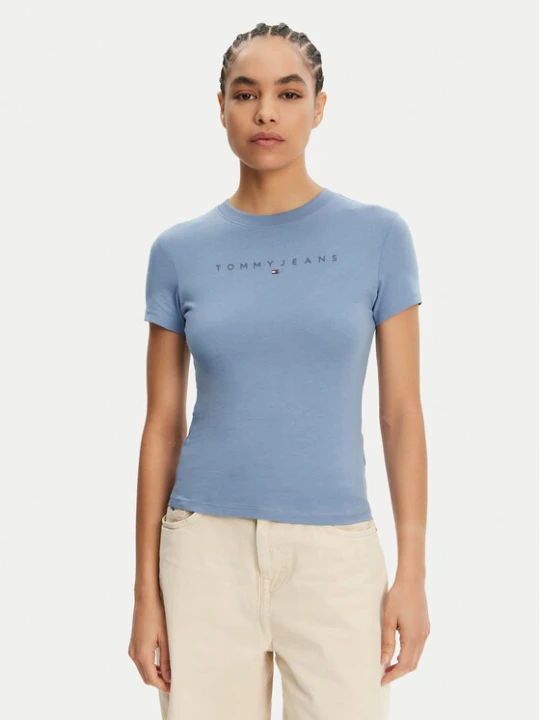 Zdjęcie produktu Tommy Jeans T-Shirt Tonal Linear DW0DW20315 Niebieski Slim Fit