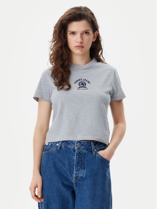 Zdjęcie produktu Tommy Jeans T-Shirt Varsity DW0DW20317 Szary Regular Fit