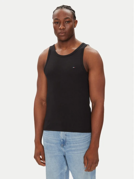 Zdjęcie produktu Tommy Jeans Tank top Classic Flag DM0DM21927 Czarny Slim Fit